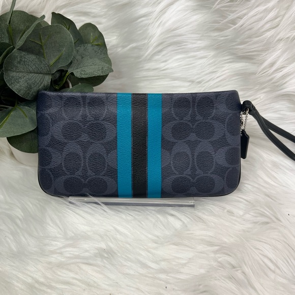 Coach Varsity Stripped large Wristlet - Picture 2 of 8
